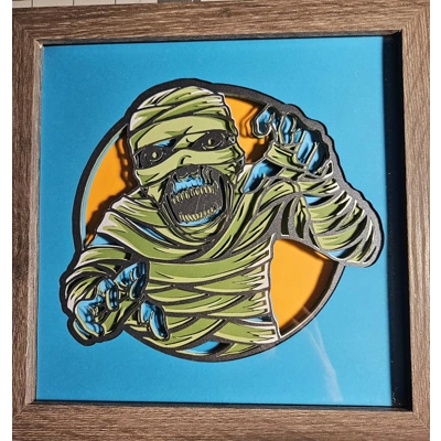 Mummy 8x8 3D Shadow Box Art Mummy 8x8 3D Shadow Box Art