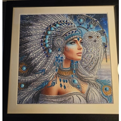 Native Woman Framed 12x..