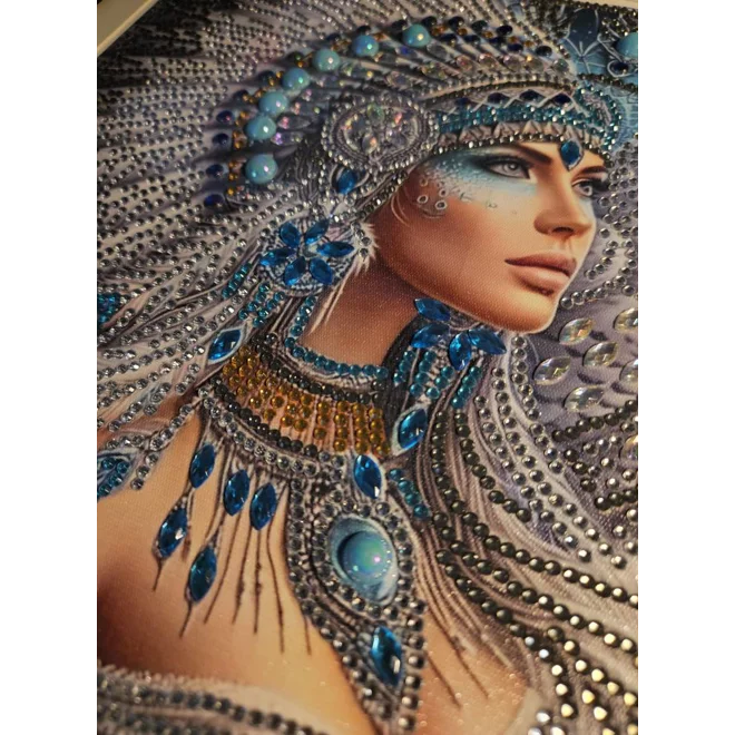 Additional Image for Native Woman Framed 12x12 Rhinestone Art