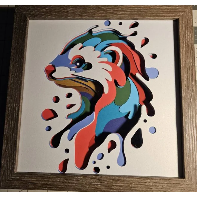 product Image for Otter Paint Splash 8x8 3D Art