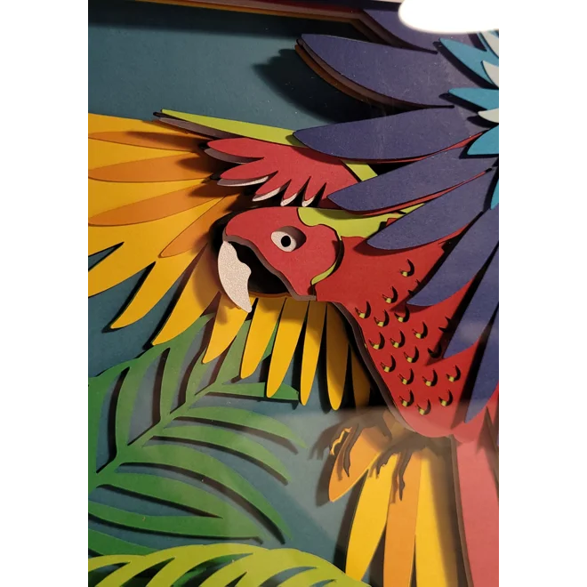Additional Image for Parrot 8x8 3D Shadow Box Art