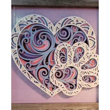 Paw Print & Heart 12x12..