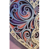 Paw Print & Heart 12x12 Shadow Box Art