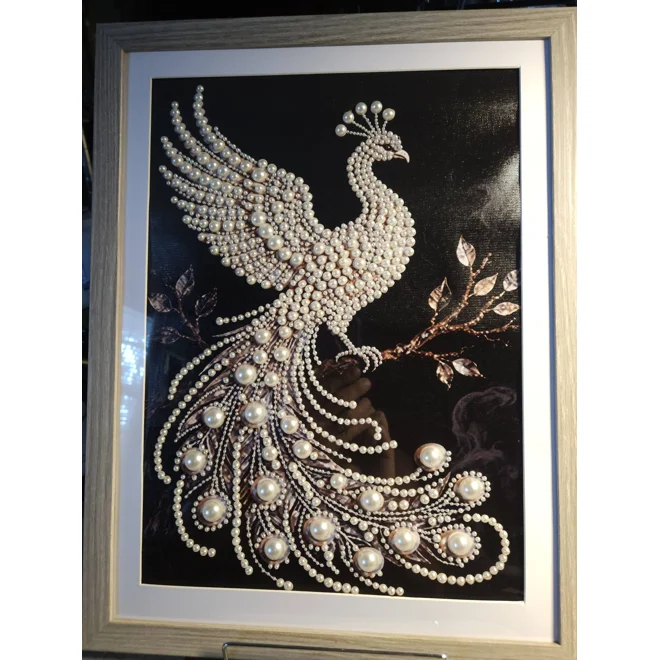 product Image for Peacock Pearls Framed 12x16 Art