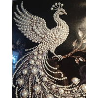 Peacock Pearls Framed 12x16 Art