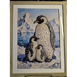 Penguins Pearl 12x16 Framed Art