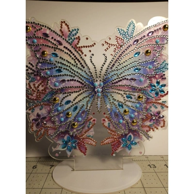 Table Top Butterfly Pink Blue Purple Rhinestone Art