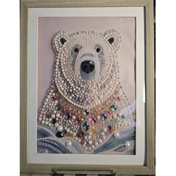 Polar Bear Mixed Media 12x16 Framed Art