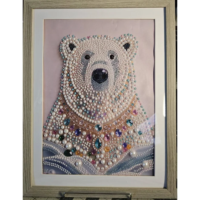 product Image for Polar Bear Mixed Media 12x16 Framed Art
