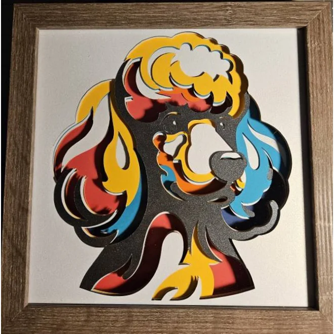 product Image for Poodle Paint Splash 8x8 3D Art