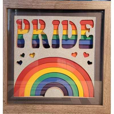 Pride Rainbow 9x9 Shadow Box Art