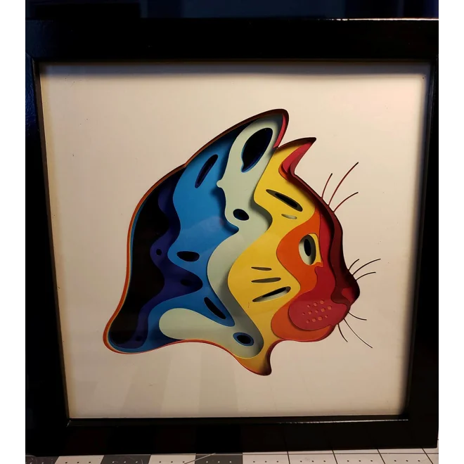 Additional Image for Rainbow Cat 3-D Shadow Box