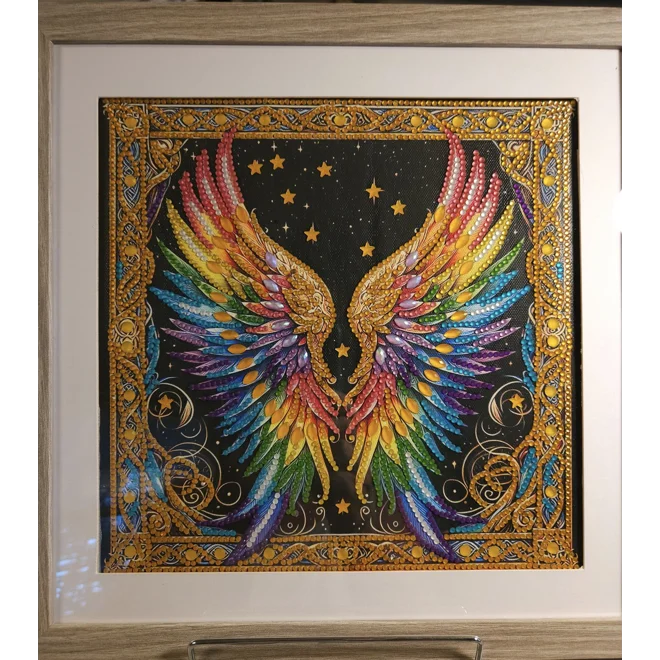 Additional Image for Rainbow Pride Wings 12x12 Rhinestone Art