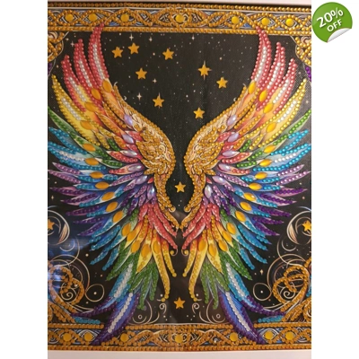 Rainbow Pride Wings 12x12 Rhinestone Art Rainbow Pride Wings 12x12 Rhinestone Art