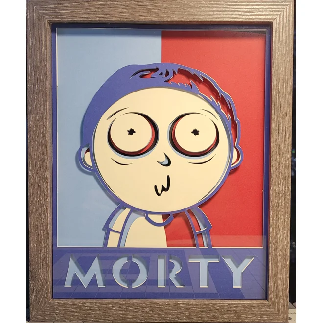 product Image for Morty 3D 8x10 Shadow Box Fan Art