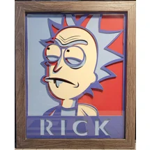 Pair Rick & Morty 3D Shadow Box Art Pieces