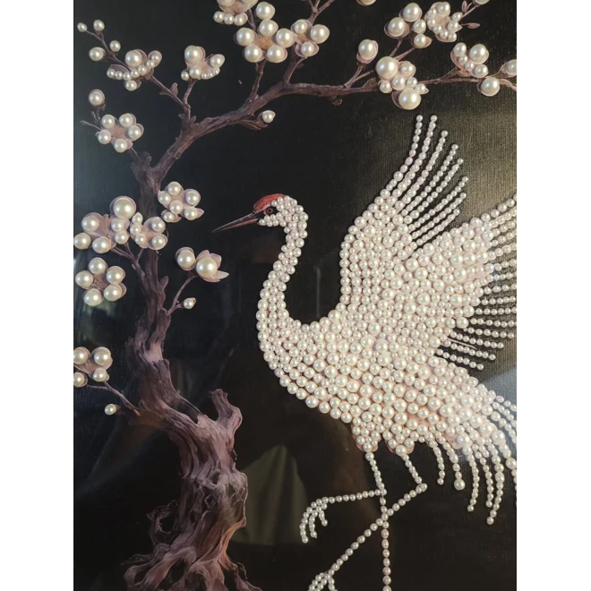 Additional Image for Sandhill Crane Pearls 12x16 Framed Art