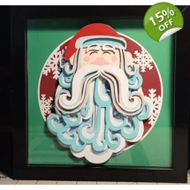 Santa Swirly Beard 8x8 ..