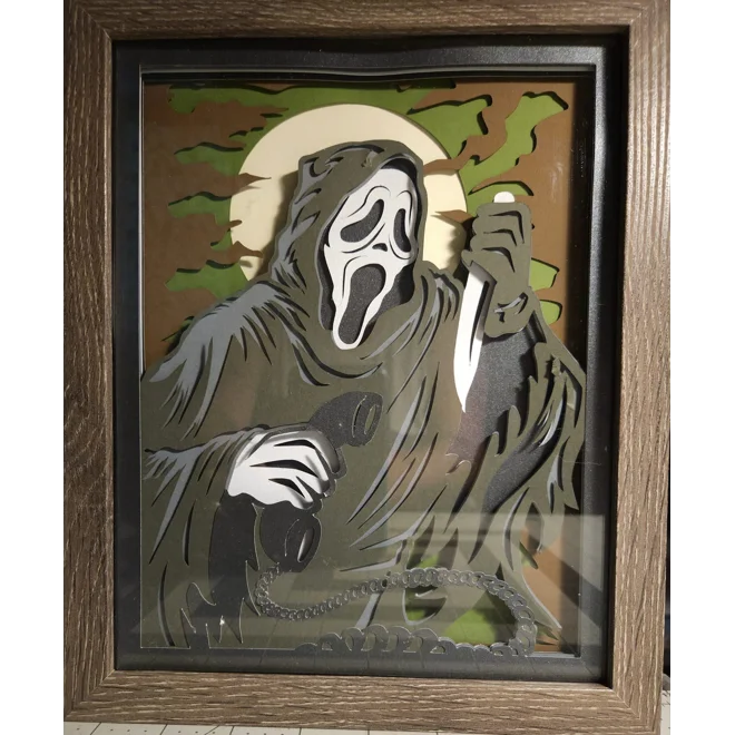 Additional Image for Scream Ghost 8x10 3D Shadow Box Fan Art