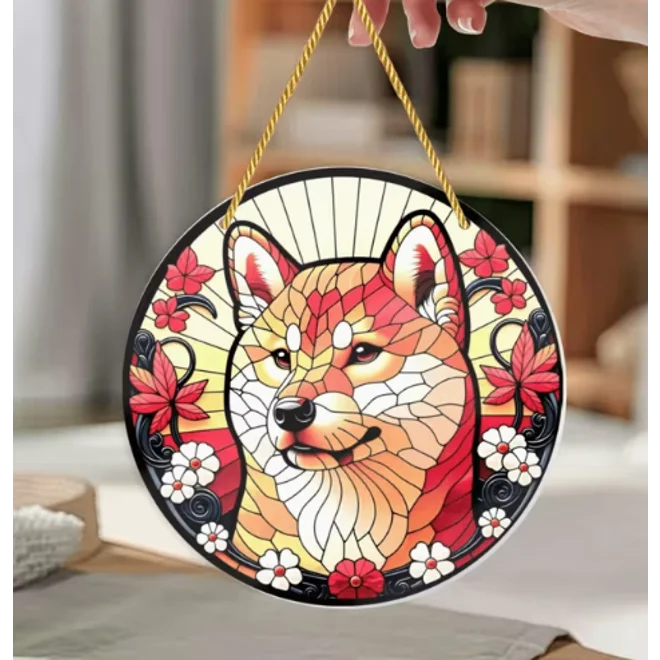 Additional Image for Shiba Inu 8" Acrylic Suncatcher