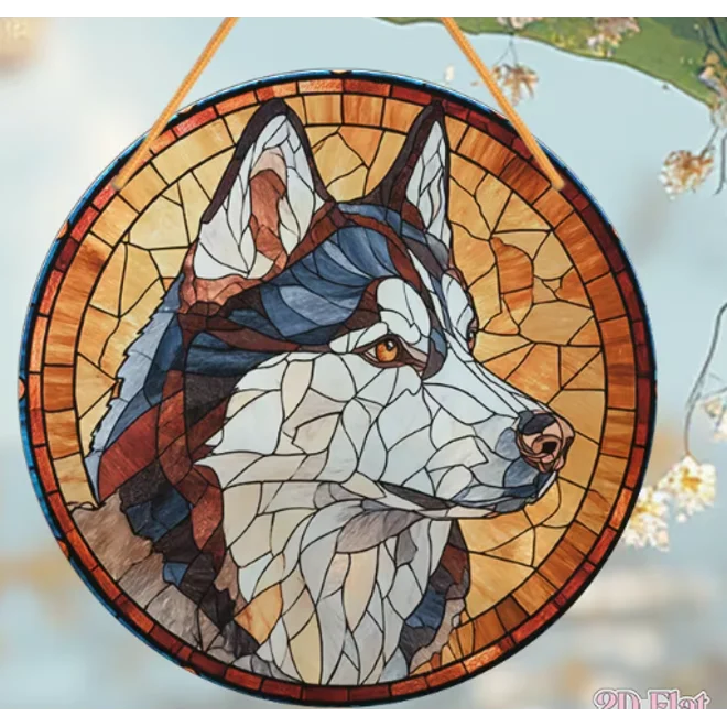 Additional Image for Siberian Husky Profile 8" Acrylic Suncatcher