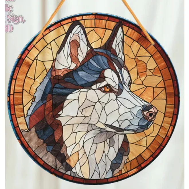 product Image for Siberian Husky Profile 8" Acrylic Suncatcher