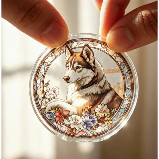 Additional Image for Siberian Husky 2" Car Mirror Suncatcher Hanger
