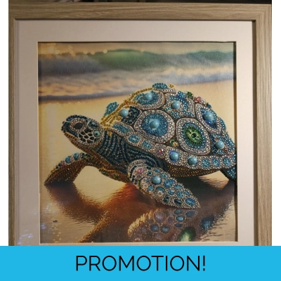Sea Turtle 12x12 Rhinestone Art Sea Turtle 12x12 Rhinestone Art