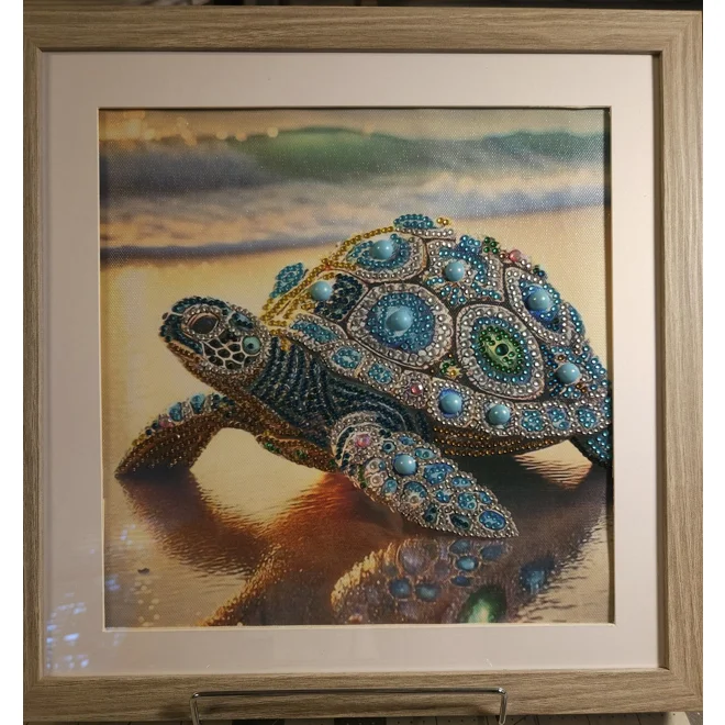 product Image for Sea Turtle 12x12 Rhinestone Art