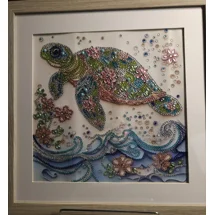 Sea Turtle With Flowers..
