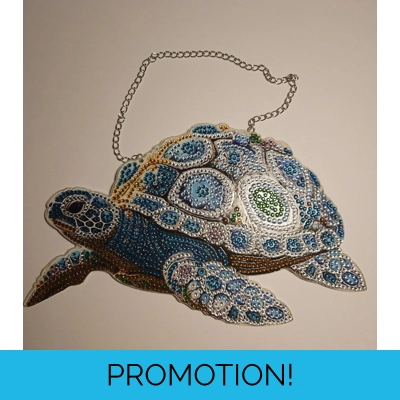 Sea Turtle Hanging Rhinestone Art Sea Turtle Hanging Rhinestone Art