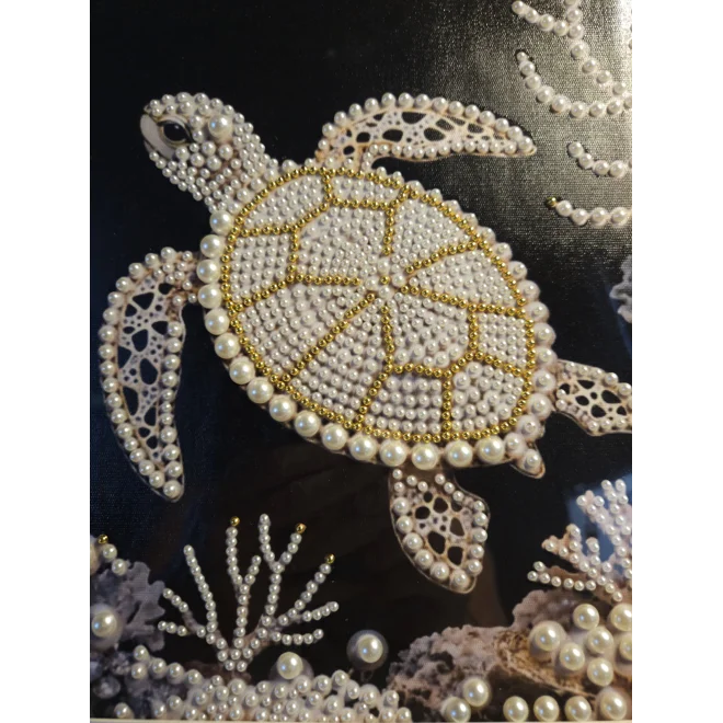 Additional Image for Sea Turtle Pearls 12x12 Framed Art