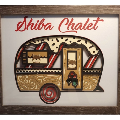 Shiba Chalet 8x10 3-D Shadow Box Shiba Chalet 8x10 3-D Shadow Box