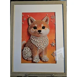 Shiba Inu Pearl 12x16 Framed Art