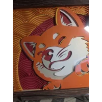 Shiba Inu Modern Style 8x8 3D Shadow Box Art