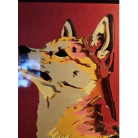 Regal Shiba Inu 8x8 3D Framed Art