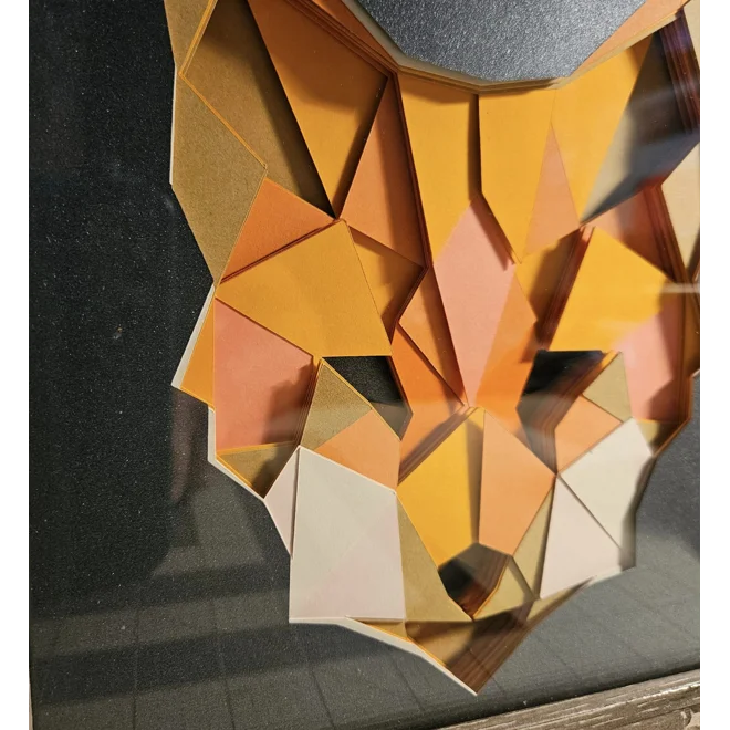 Additional Image for Shiba Inu Polygon 8x8 3D Art Piece
