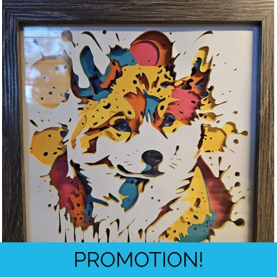 Red Shiba Inu Splash 8x..