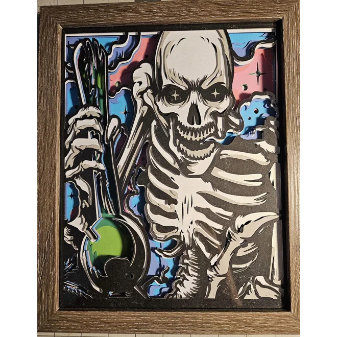 Additional Image for Smoking Skeleton 8x10 3D Shadow Box