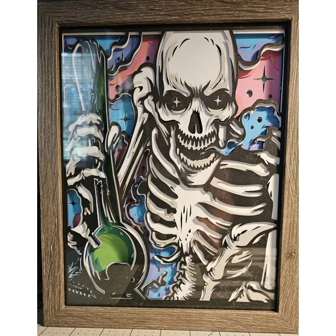 product Image for Smoking Skeleton 8x10 3D Shadow Box
