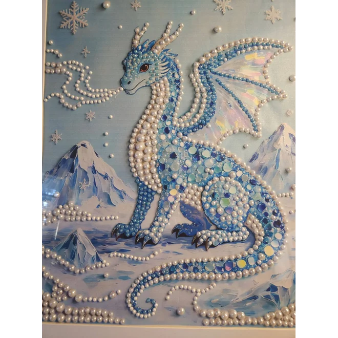 Additional Image for Snow Dragon 18x22 Framed Pearl Art
