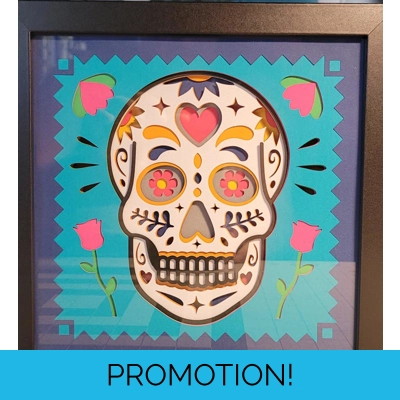 Sugar Skull 8x8 3D Shad..