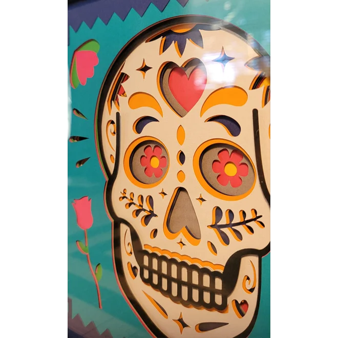 Additional Image for Sugar Skull 8x8 3D Shadow Box Art