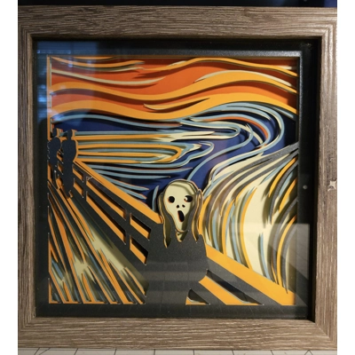 The Scream 8x8 3D Art Piece The Scream 8x8 3D Art Piece