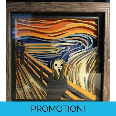 The Scream 8x8 3D Art Piece The Scream 8x8 3D Art Piece