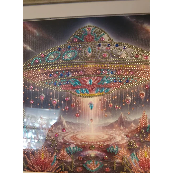 Additional Image for UFO 12x12 Framed Rhinestone Art