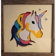 Unicorn Rainbow 8x8 3D ..