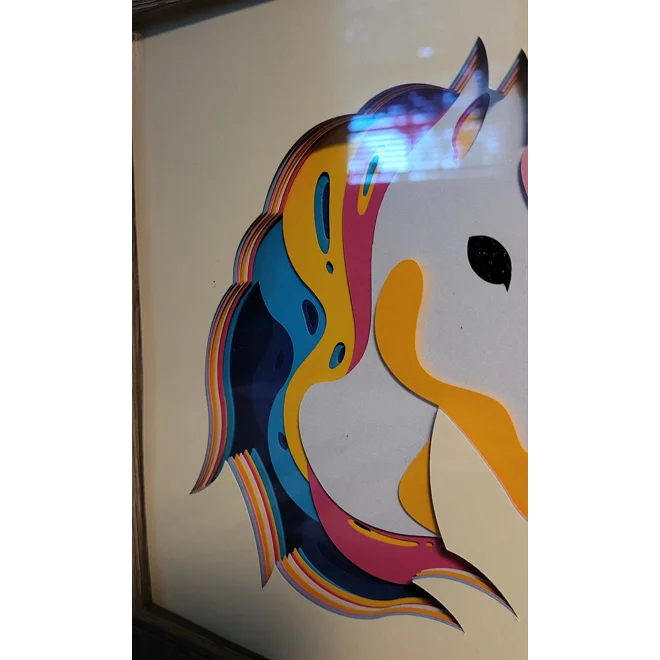 Additional Image for Unicorn Rainbow 8x8 3D Shadow Box Art