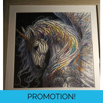 Unicorn in Pastels 12x12 Framed Rhinestone Art Unicorn in Pastels 12x12 Framed Rhinestone Art