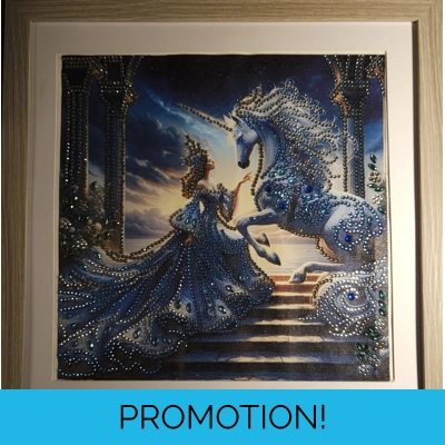 Unicorn Princess 12x12 Framed Rhinestone Art Unicorn Princess 12x12 Framed Rhinestone Art